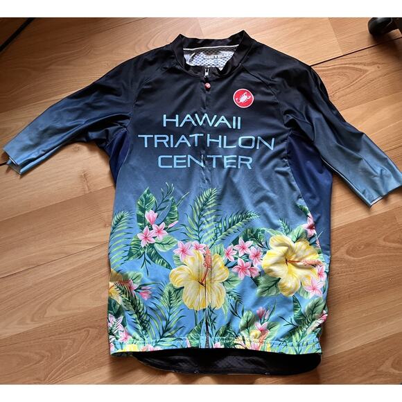 Castelli Cycling Jersey Women’s Medium Plumeria Hibiscus Hawaii Rare - Picture 1 of 14